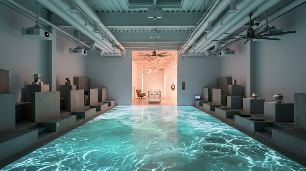 바닥 투사 - 갤러리 체험 공간