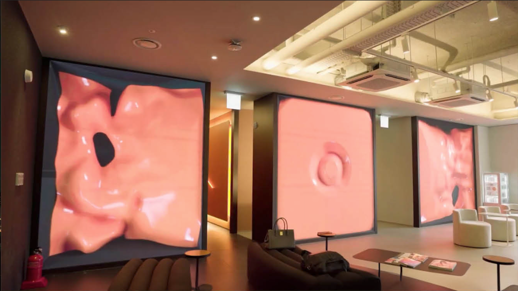 실내 LED 설치 사례 - 라운지 미디어아트